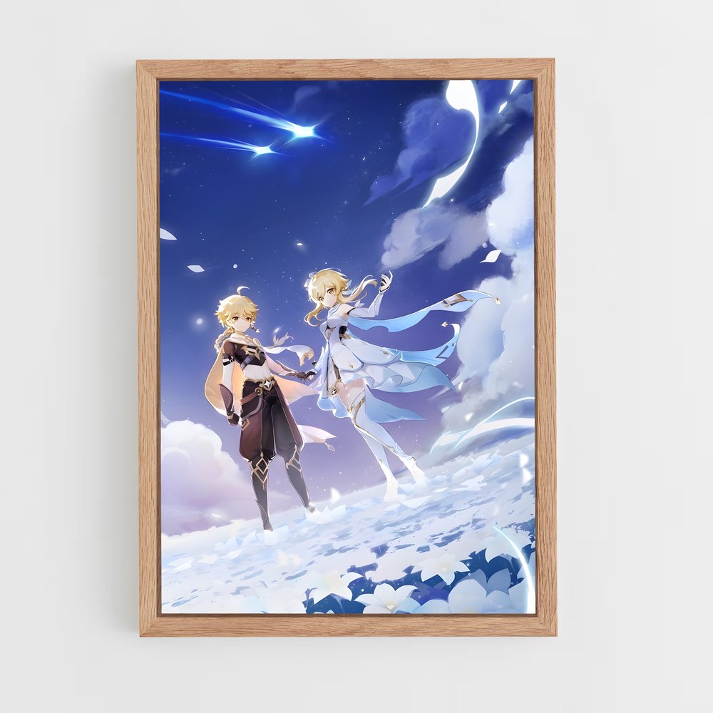 Poster Genshin de traveler – affiche Genshin impact (vue 4)